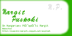 margit puspoki business card